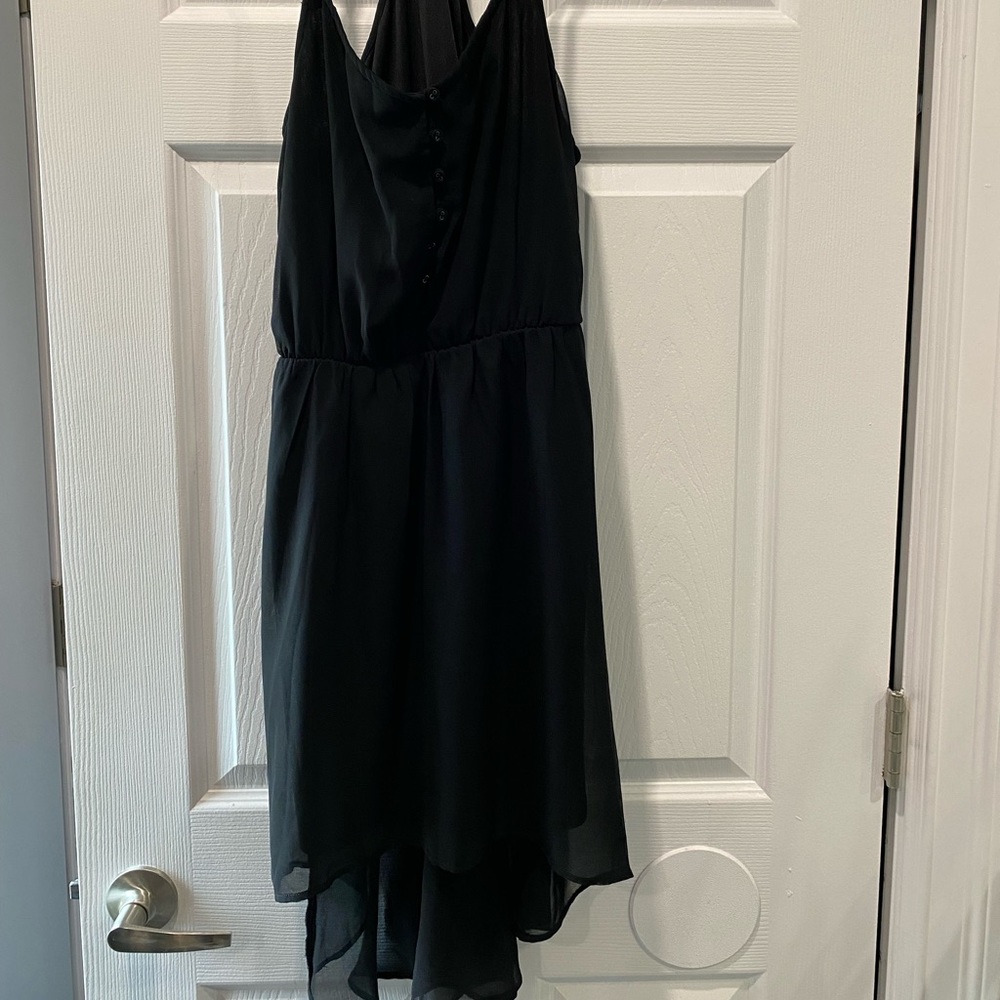 Black hi low dress